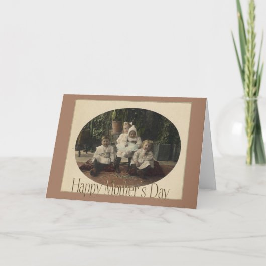 母の日のヴィンテージカード カード (正面)