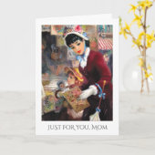 母の日のヴィンテージ カード (黄色い花)