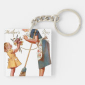 母の日のヴィンテージ キーホルダー (裏面)