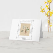 母の日のヴィンテージ 水生植物 水彩 カード (黄色い花)