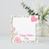 母の日の上質なカード 招待状 (スタンド正面)