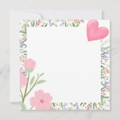 母の日の上質なカード 招待状 (裏面)