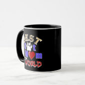 母の日の世界のギフトの最も最高のな猫のお母さん マグカップ (正面左)