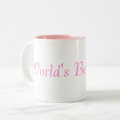 母の日の世界の最高の母 ツートーンマグカップ (正面左)