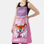 母の日の世界の母レズ最高のブの旗の色 エプロン (インサイチュ)