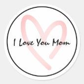 母の日の丸シール ラウンドシール (正面)