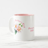 母の日の信仰とカメリア ツートーンマグカップ (正面左)