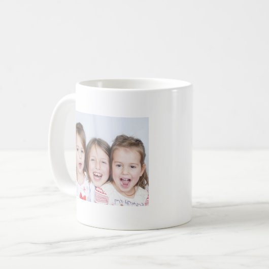 母の日の写真おばあちゃん最高のが今までかわいいハート コーヒーマグカップ (正面左)