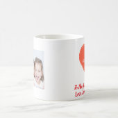 母の日の写真おばあちゃん最高のが今までかわいいハート コーヒーマグカップ (中央)