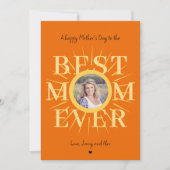 母の日の写真お母さ最高のんママタイポグラフィカード (正面)