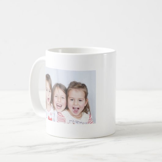 母の日の写真お母さ最高のん愛し続けるかわいい コーヒーマグカップ (正面左)