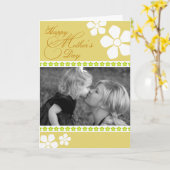 母の日の写真のグリーティングカード カード (黄色い花)