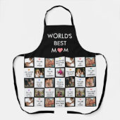 母の日の写真のコラージュと母最高のの引用文 エプロン (正面)