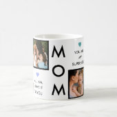 母の日の写真のコラージュと母最高のの引用文 コーヒーマグカップ (中央)