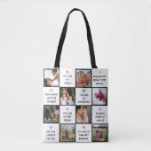 母の日の写真のコラージュと母最高のの引用文 トートバッグ (正面)