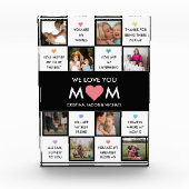 母の日の写真のコラージュと母最高のの引用文 フォトブロック (正面)