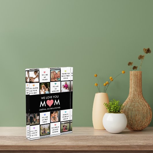 母の日の写真のコラージュと母最高のの引用文 フォトブロック