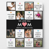 母の日の写真のコラージュと母最高のの引用文 フォトプラーク (正面)