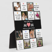 母の日の写真のコラージュと母最高のの引用文 フォトプラーク (側面)