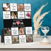 母の日の写真のコラージュと母最高のの引用文 フォトプラーク (側面)