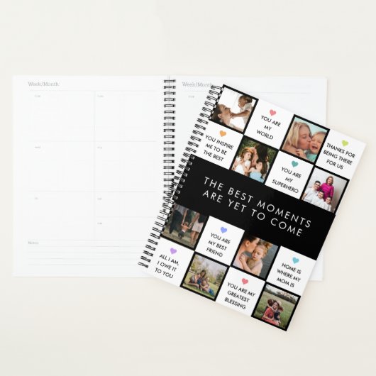 母の日の写真のコラージュと母最高のの引用文 プランナー手帳 (ディスプレー)