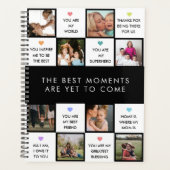 母の日の写真のコラージュと母最高のの引用文 プランナー手帳 (正面)