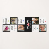 母の日の写真のコラージュと母最高のの引用文 ヨガマット (正面(横))