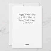 母の日の写真の花がバイブル・クリスチャンに現れる シーズンカード (裏面)