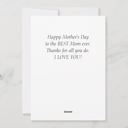 母の日の写真の花がバイブル・クリスチャンに現れる シーズンカード (裏面)