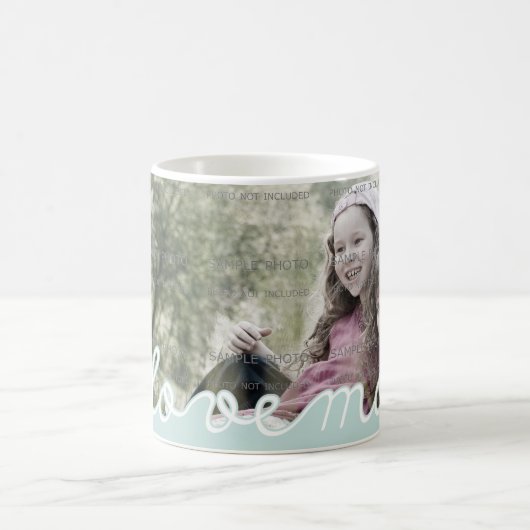 母の日の写真は私達がお母さんを愛するパーソナライズな|を襲います コーヒーマグカップ (中央)