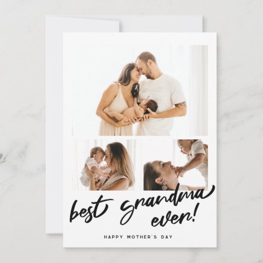 母の日の写真を入れた祖母へのカード シーズンカード (正面)