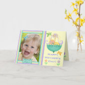 母の日の写真カスタムのグリーティングカード カード (黄色い花)