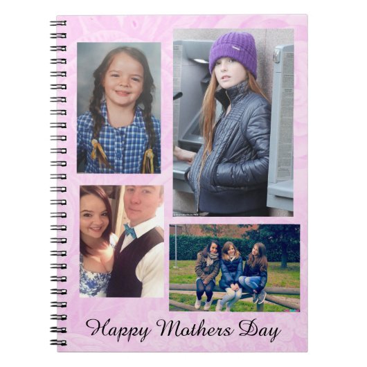母の日の写真カスタムジャーナルパーソナライズされた ノートブック (正面)
