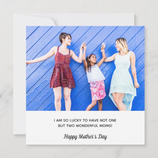 母の日の写真カード1枚より2枚の母の方が良い (裏面)