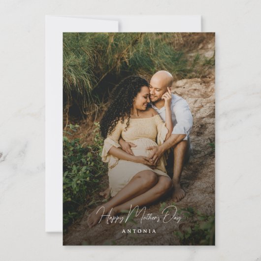 母の日の写真カード カード (裏面)