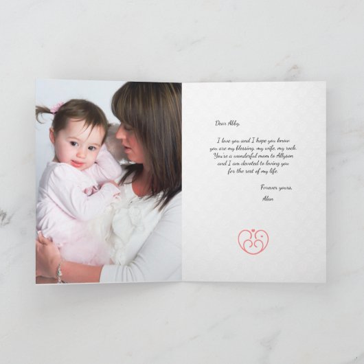 母の日の写真カード カード (内部)