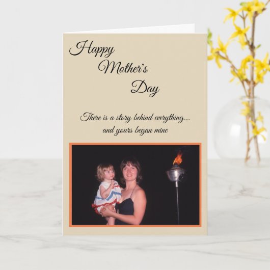 母の日の写真カード カード (黄色い花)