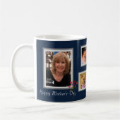 母の日の写真コラージュ家族がパーソナライズ コーヒーマグカップ (左)