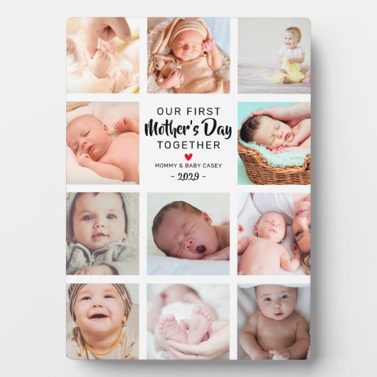 母の日の写真コラージュ フォトプラーク (正面)