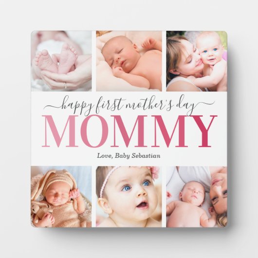 母の日の写真コラージュ フォトプラーク (正面)