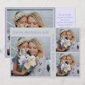 母の日の写真コラージュ フラットカード シーズンカード (正面/裏面)