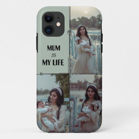 母の日の写真コラージュiPhoneケース Case-Mate iPhoneケース (裏面)