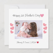 母の日の写真サンキューカード サンキューカード (正面)