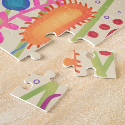 母の日の写真パズルインスピレーション野花 ジグソーパズル (側面)