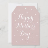 母の日の写真パーソナライズされた名ダスティピンク カード (正面)