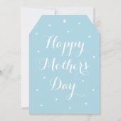 母の日の写真パーソナライズされた名パステルブルー カード (正面)