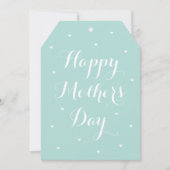 母の日の写真パーソナライズされた名ミントグリーン カード (正面)