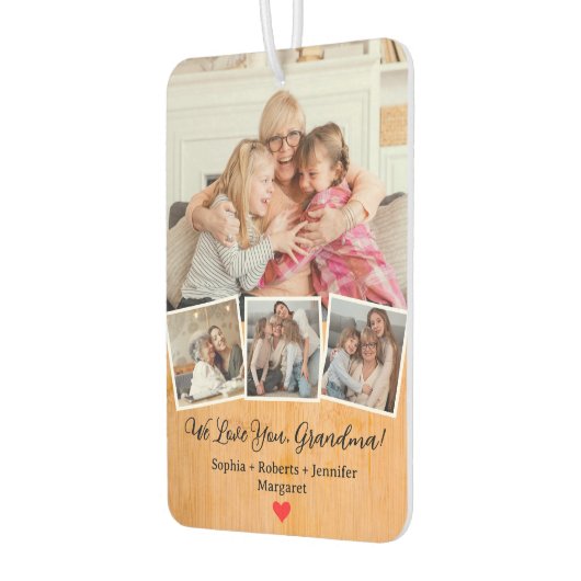 母の日の写真パーソナライズされた記念おばあちゃん カーエアーフレッシュナー (左)