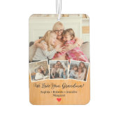 母の日の写真パーソナライズされた記念おばあちゃん カーエアーフレッシュナー (裏面)