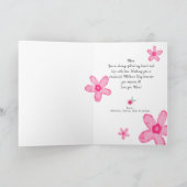 母の日の写真フローラピンクのグリーティング カード (内部)